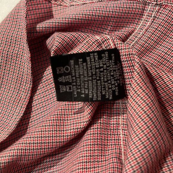 Boys red checkered dress shirt button-up long sleeve size 14 - Picture 5 of 8